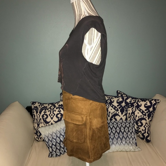 ❤️❤️❤️Forever 21 size small brown suede look Skirt brown - Picture 7 of 8